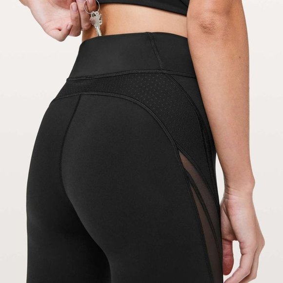 Lululemon Never Still High rise Crop 21 in black size 4 - Picture 2 of 10